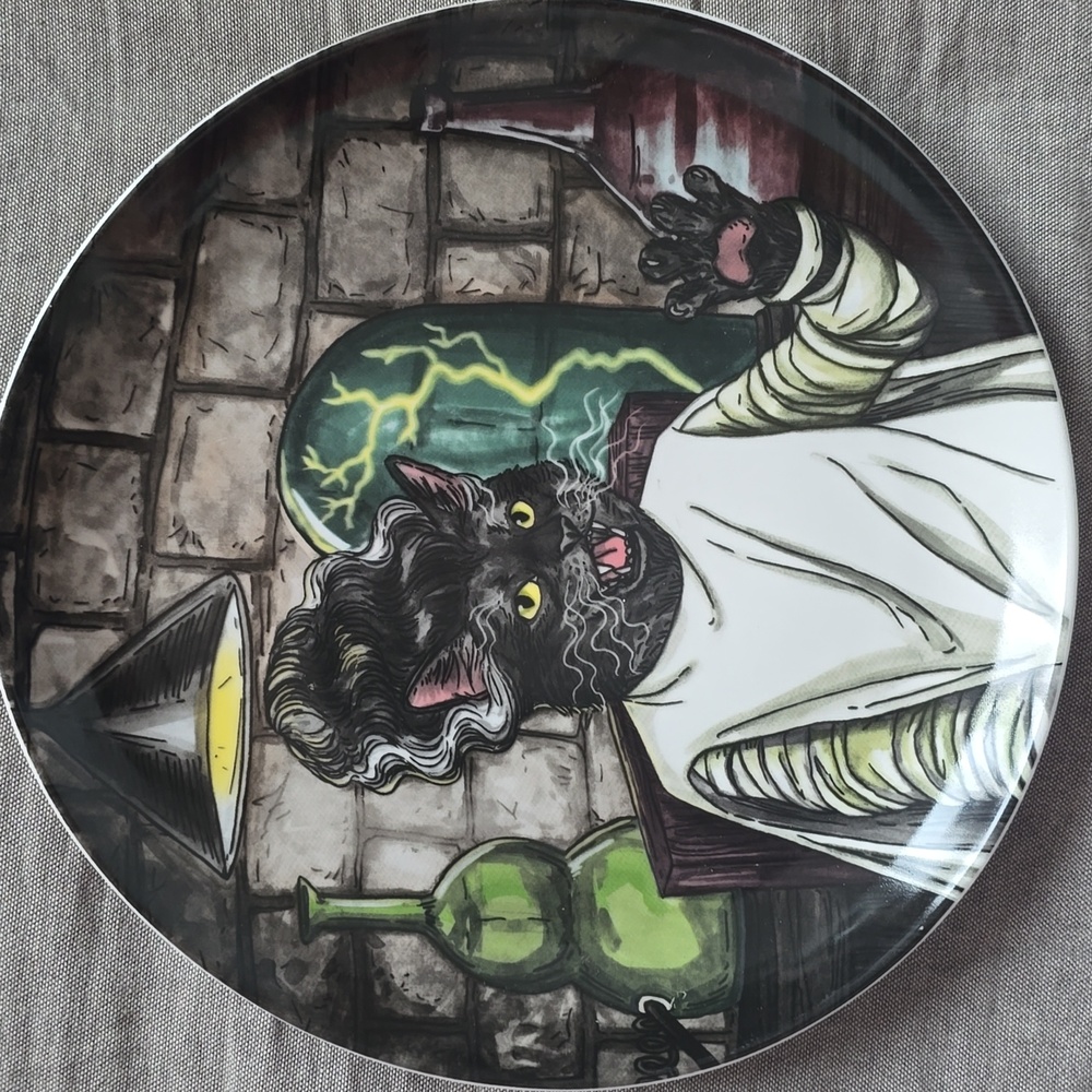❤️BUY 5 GET 3 FREE West Elm Dapper Animal Halloween Salad Plate,Retail $14.00 US - Picture 6 of 11